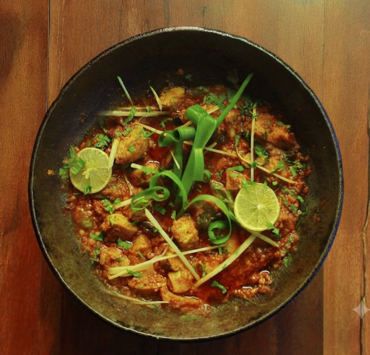 Lamb Karahi - Afghan slow-cooked lamb in spiced tomato sauce
