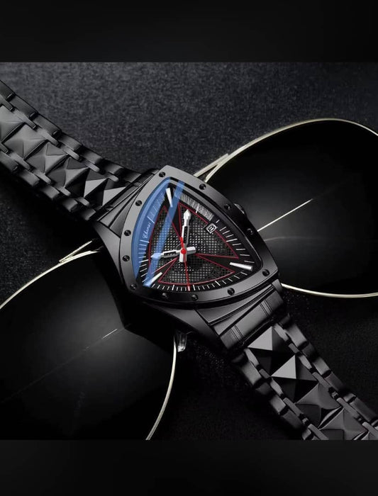 CHENXI Triangular Watch Black Dial Black Bracelet