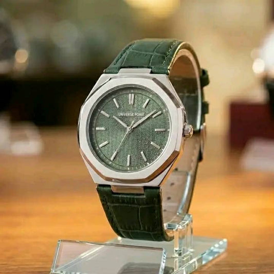 Universe Point Watch Green Dial Green Leather Strap