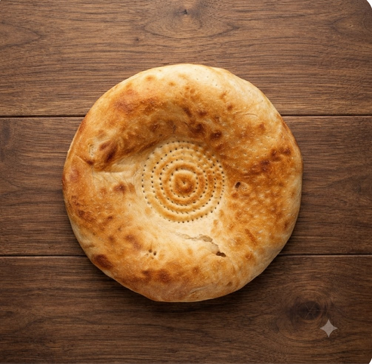 Afghan Bread - Naan-e-Afghani traditional stone-baked flatbread