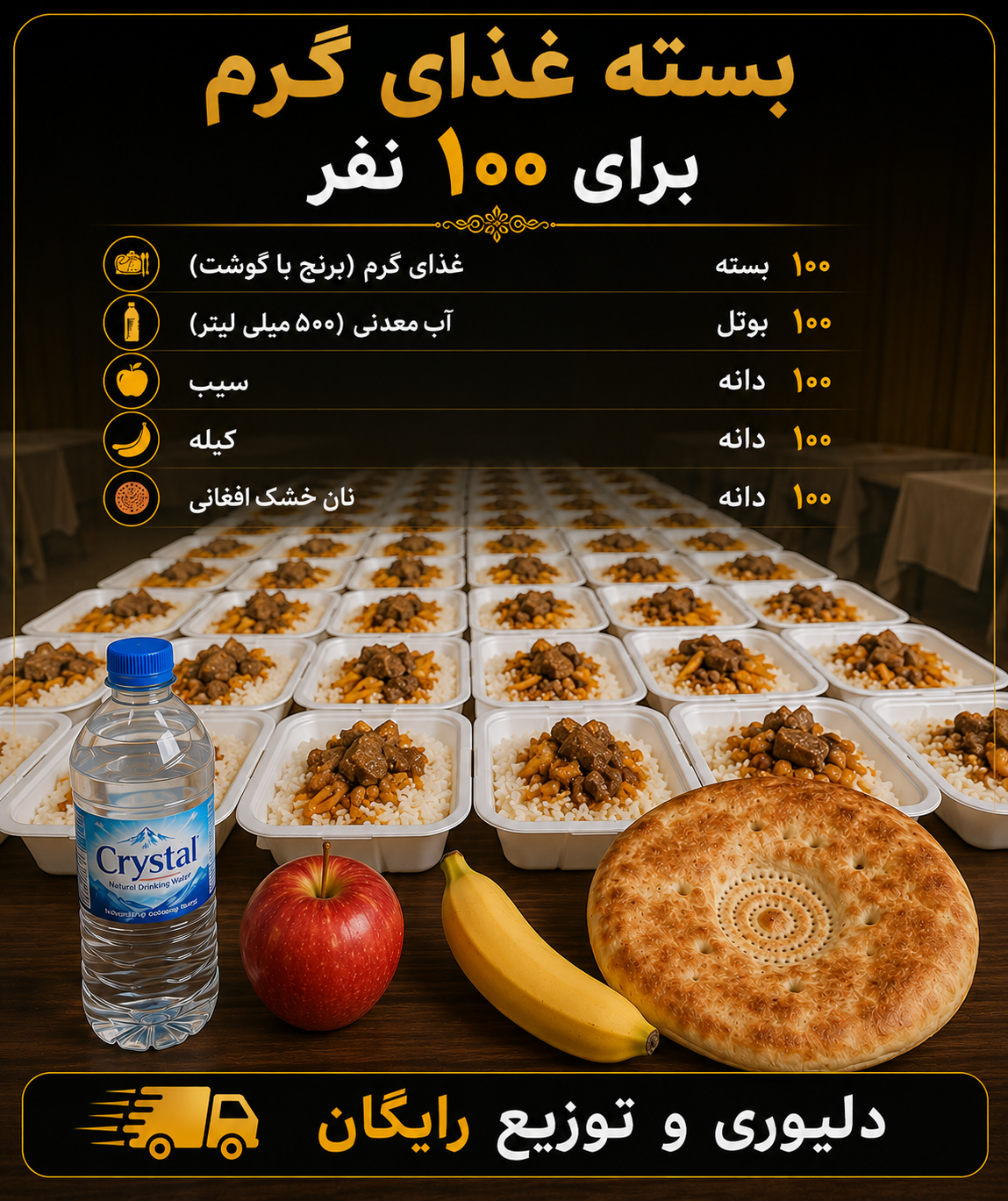 Fresh Food Delivery to Needies - 100 Persons