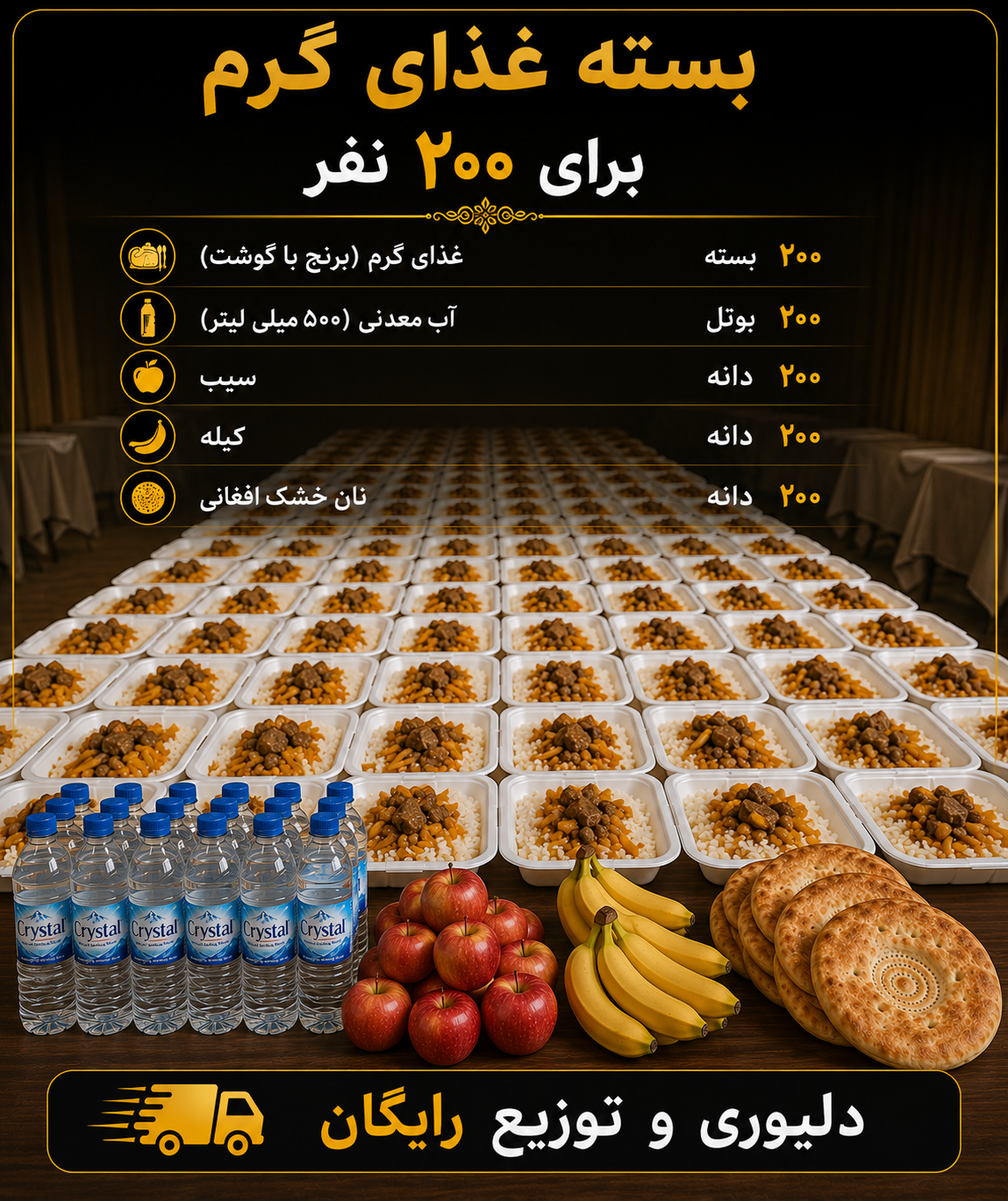 Fresh Food Delivery to Needies - 200 Persons