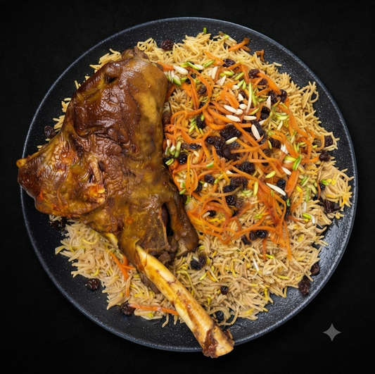 Mulung Palaw - Afghan chicken rice dish with carrots and nuts
