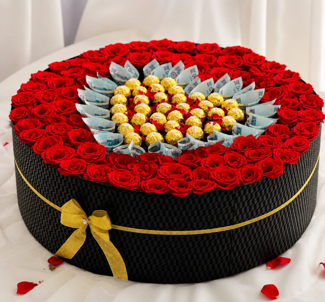 Red Roses Ferrero Rocher Gift Box 2000 Afghani Kabul Delivery